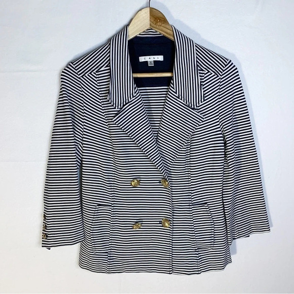 CAbi Jackets & Blazers - Cabi Nautical Striped Stretch Jersey Jacket